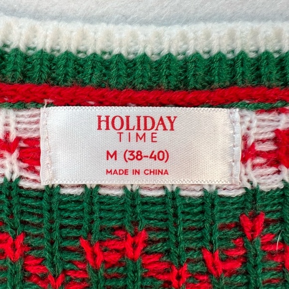 Ugly Christmas Sweater Mens MEDIUM 38-40 Holiday Time Gnome Party Tacky Novelty - Picture 8 of 11